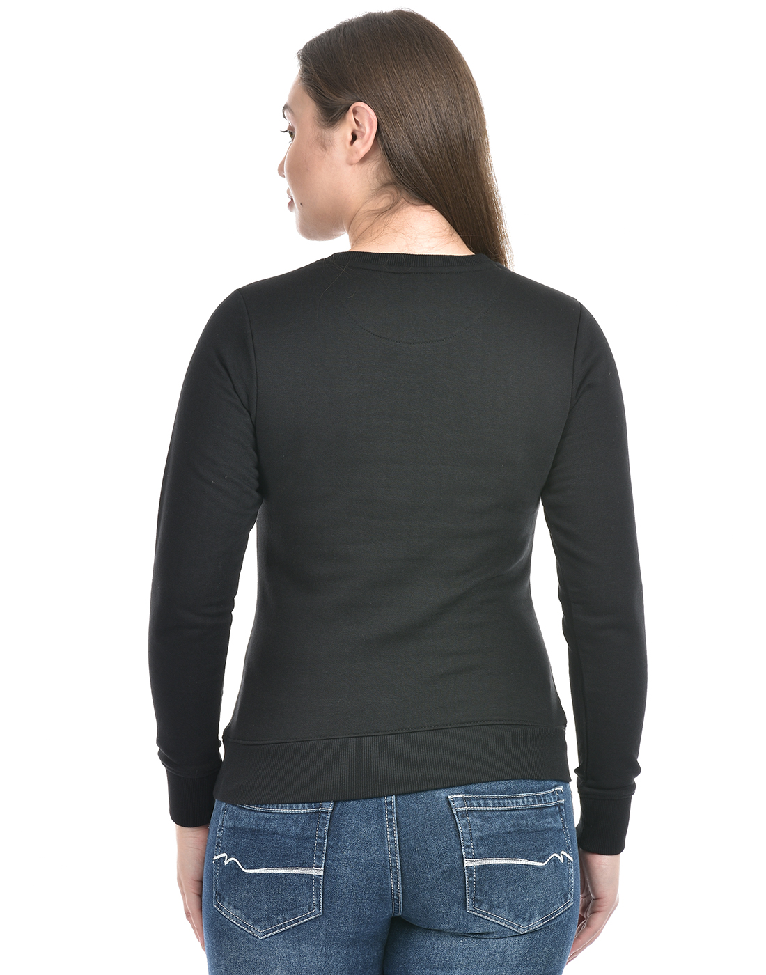 Numero Uno Women Abstract Black Sweat Shirt